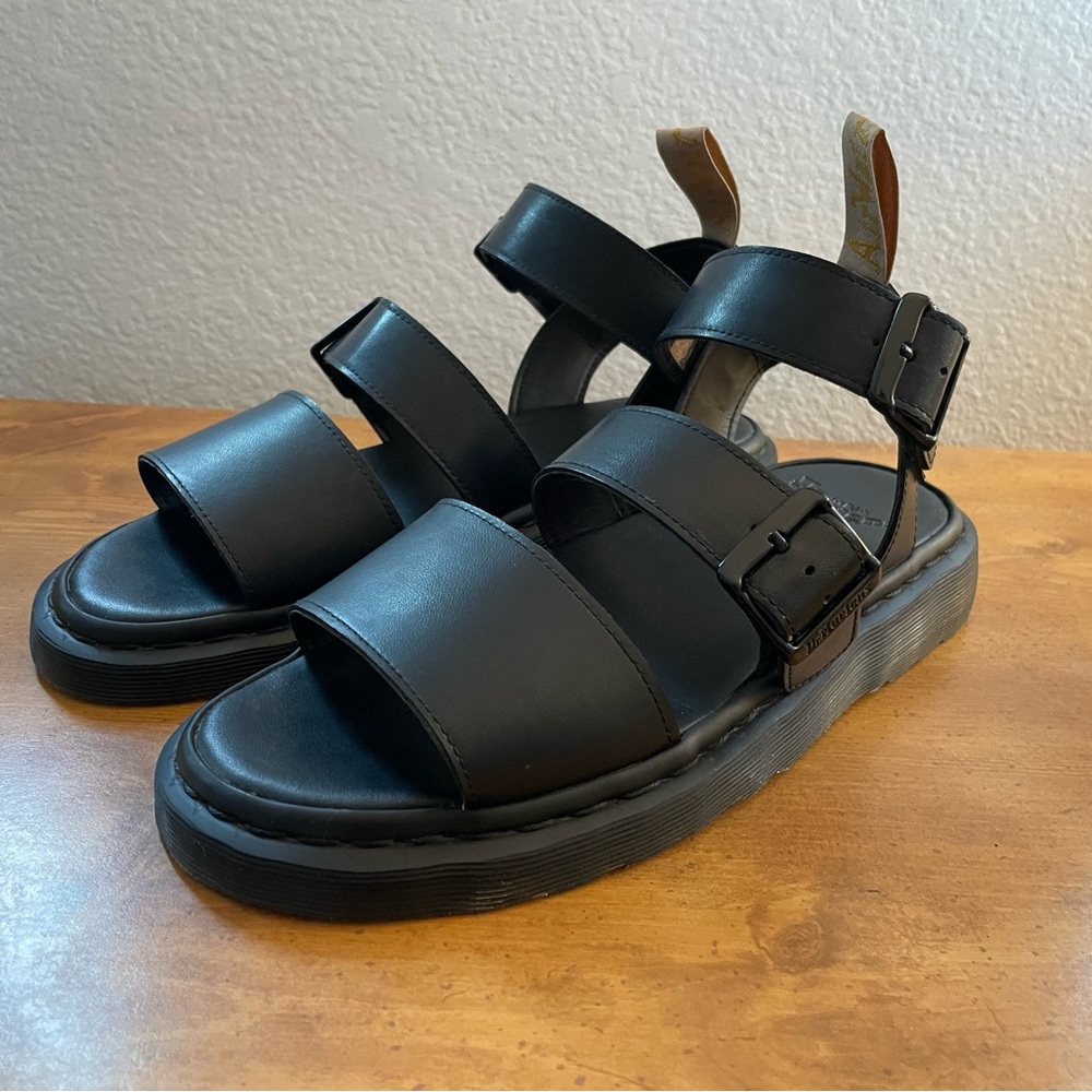 Dr. Martens Black Vegan Gryphon Gladiator Sandals (size M10, W11)